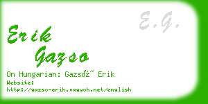 erik gazso business card